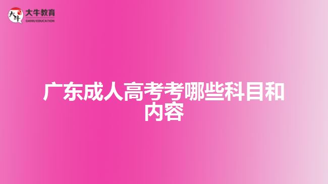 廣東成人高考考哪些科目和內容