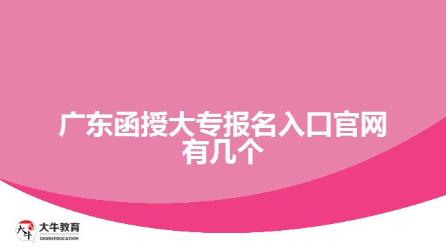 廣東函授大專報名入口官網(wǎng)有幾個