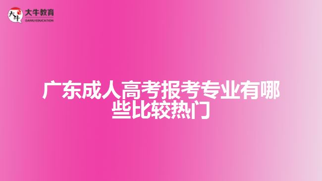 廣東成人高考報(bào)考專業(yè)有哪些比較熱門