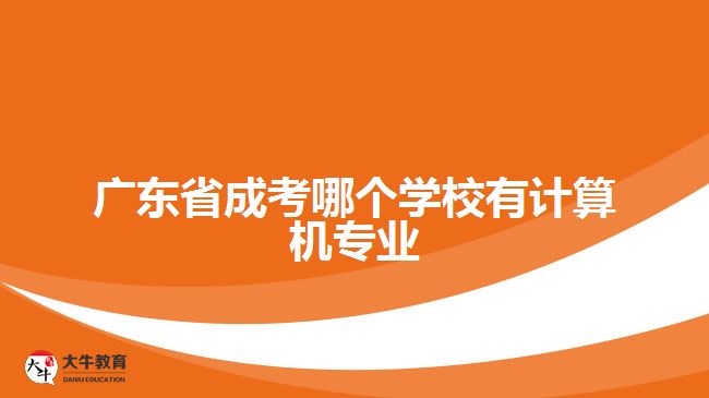 廣東省成考哪個學校有計算機專業(yè)