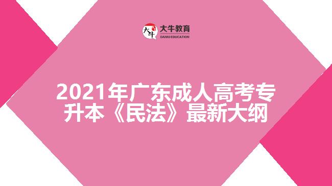 廣東成考專升本《民法》最新大綱