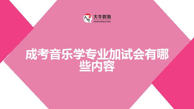 成考音樂學(xué)專業(yè)加試會(huì)有哪些內(nèi)容