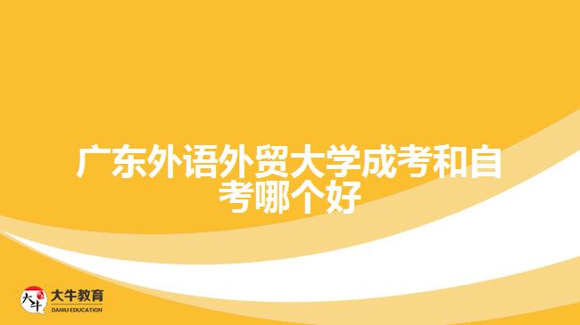 廣東外語外貿(mào)大學(xué)成考和自考哪個(gè)好