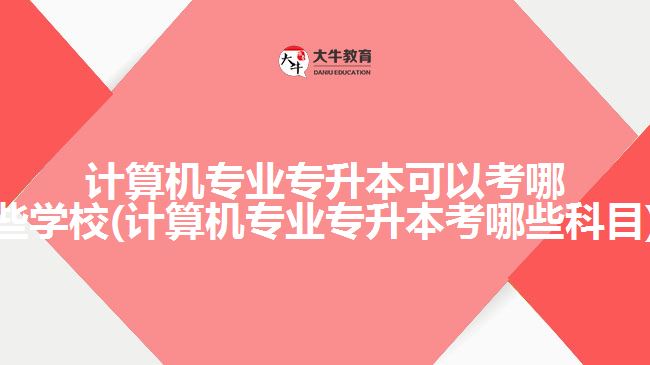 計算機專業(yè)專升本可以考哪些學(xué)校(計算機專業(yè)專升本考哪些科目)