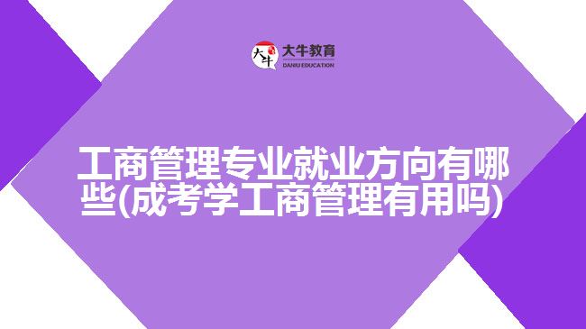 工商管理專業(yè)就業(yè)方向有哪些(成考學工商管理有用嗎)