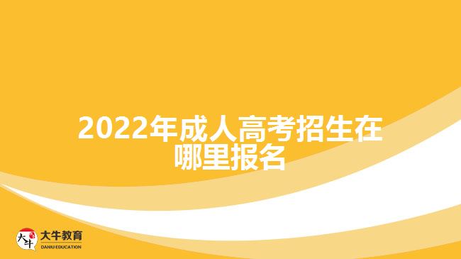 2022年成人高考招生在哪里報(bào)名