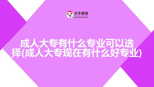 成人大專有什么專業(yè)可以選擇(成人大?，F(xiàn)在有什么好專業(yè))