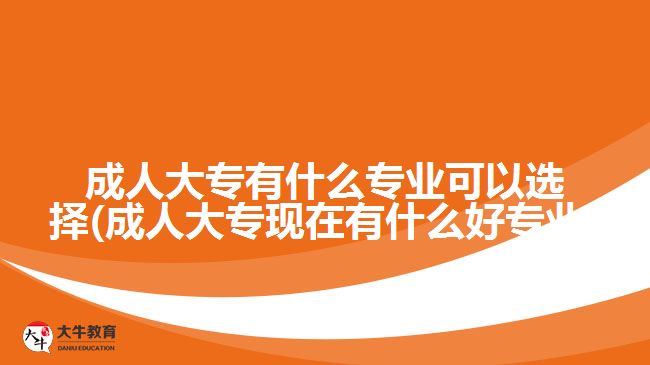 成人大專有什么專業(yè)可以選擇(成人大專現(xiàn)在有什么好專業(yè))