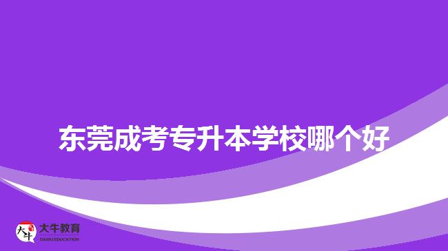 東莞成考專升本學校哪個好