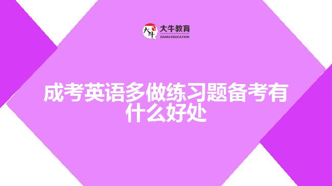 成考英語多做練習(xí)題備考有什么好處