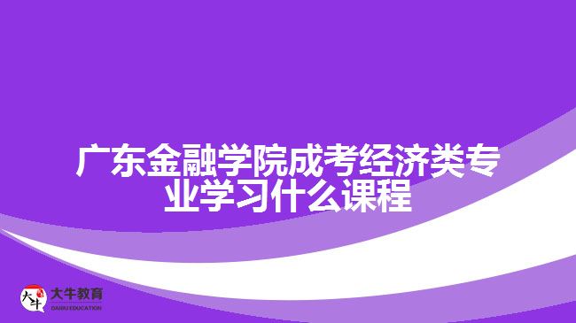 廣東金融學院成考經(jīng)濟類專業(yè)學習什么課程