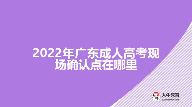 2022年廣東成人高考現(xiàn)場(chǎng)確認(rèn)點(diǎn)