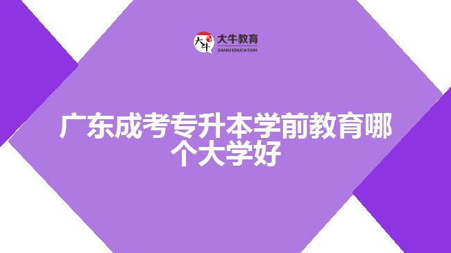 廣東成考專升本學(xué)前教育哪個(gè)大學(xué)好