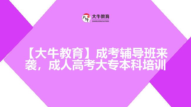 【大牛教育】成考輔導班來襲，成人高考大專本科培訓