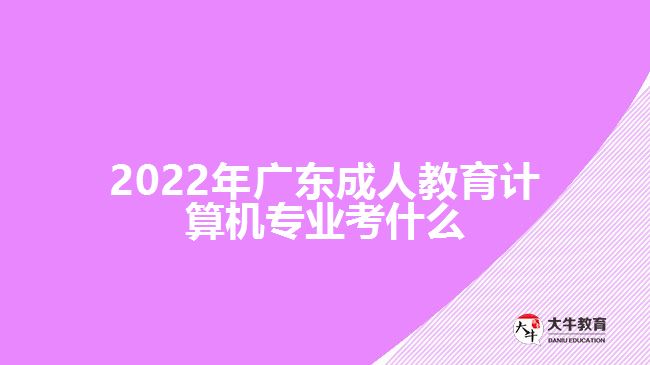 2022年廣東成人教育計(jì)算機(jī)專業(yè)考什么