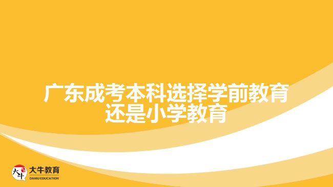 廣東成考本科選擇學前教育還是小學教育