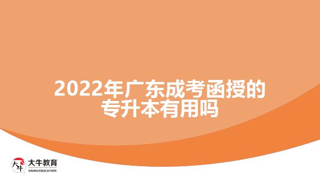 2022年廣東成考函授的專升本有用嗎