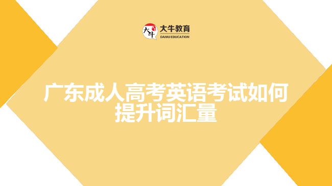 廣東成人高考英語(yǔ)考試如何提升詞匯量