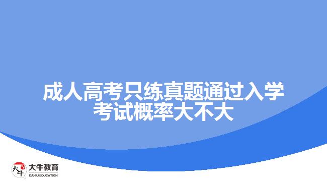 成人高考只練真題通過入學考試概率大不大