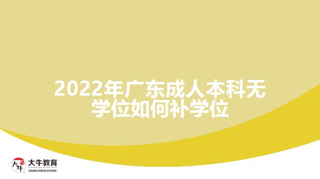 2022年廣東成人本科無(wú)學(xué)位如何補(bǔ)學(xué)位