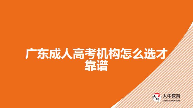 廣東成人高考機(jī)構(gòu)怎么選才靠譜