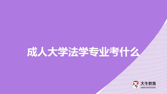 成人大學(xué)法學(xué)專業(yè)考什么