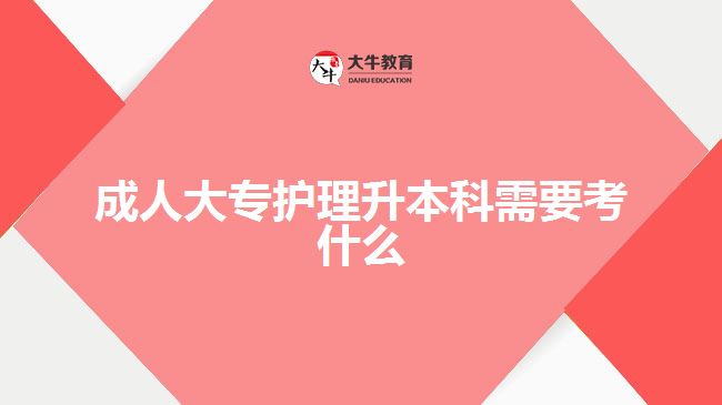 成人大專(zhuān)護(hù)理升本科需要考什么