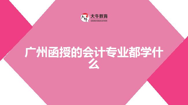 廣州函授的會計專業(yè)都學什么