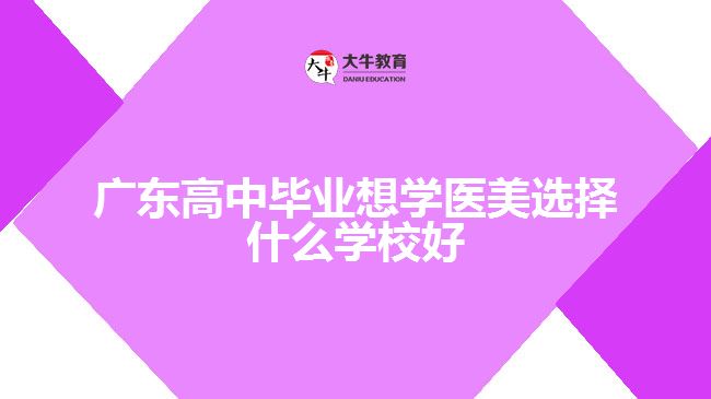 廣東高中畢業(yè)想學醫(yī)美選擇什么學校好