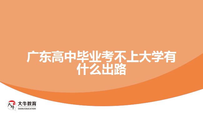 廣東高中畢業(yè)考不上大學(xué)有什么出路