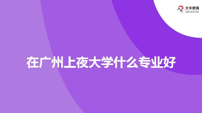 在廣州上夜大學什么專業(yè)好