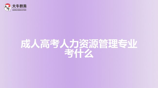 成人高考人力資源管理專業(yè)考什么