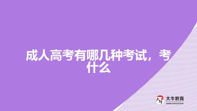 成人高考有哪幾種考試，考什么