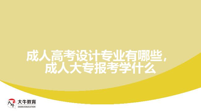 成人高考設(shè)計(jì)專業(yè)有哪些，成人大專報(bào)考學(xué)什么