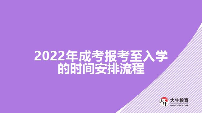 2022年成考報(bào)考至入學(xué)的時(shí)間安排流程