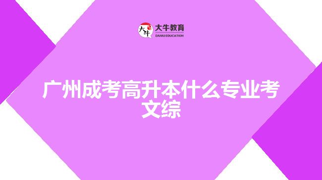 廣州成考高升本什么專業(yè)考文綜