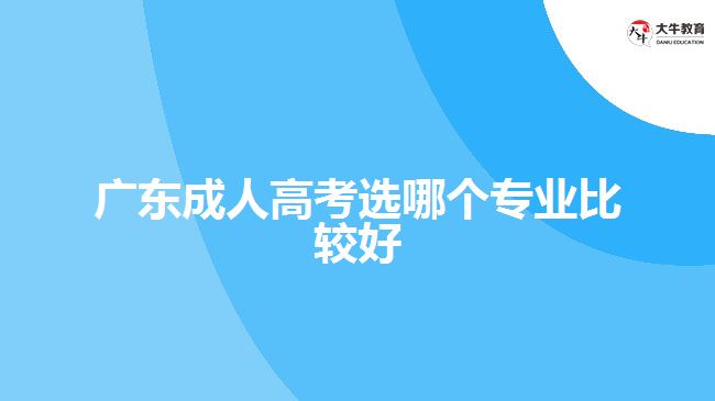 廣東成人高考選哪個(gè)專業(yè)比較好