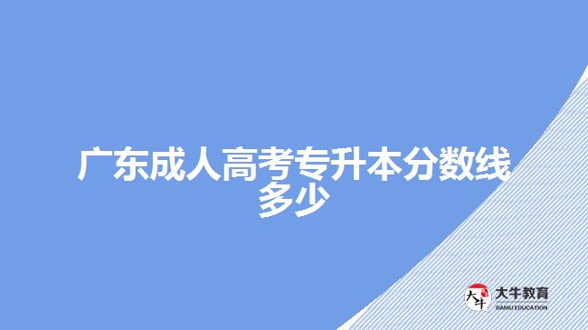 廣東成人高考專升本分數線多少