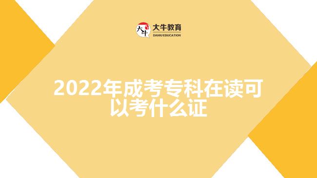 2022年成考專科在讀可以考什么證