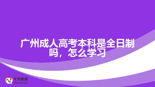 廣州成人高考本科是全日制嗎，怎么學(xué)習(xí)