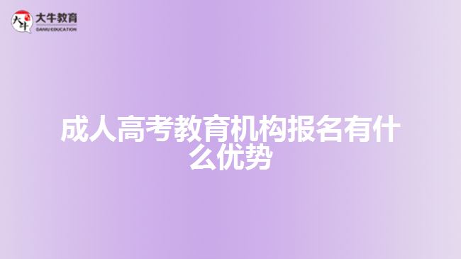 成人高考教育機(jī)構(gòu)報(bào)名有什么優(yōu)勢(shì)