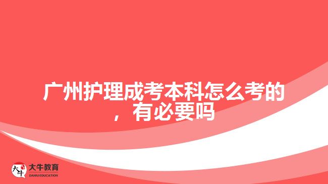 護理成考本科怎么考的，有必要嗎