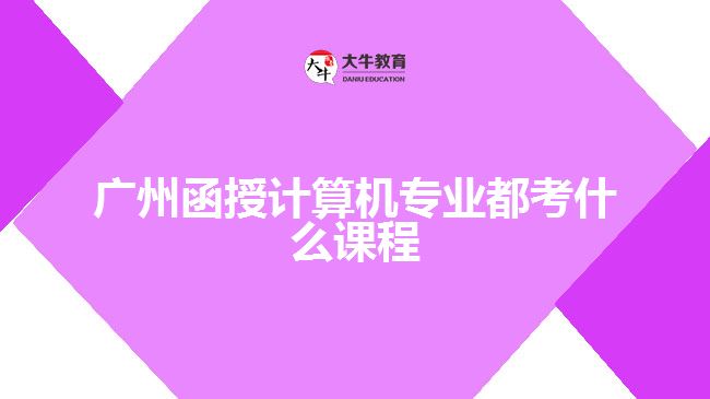 廣州函授計(jì)算機(jī)專業(yè)都考什么課程