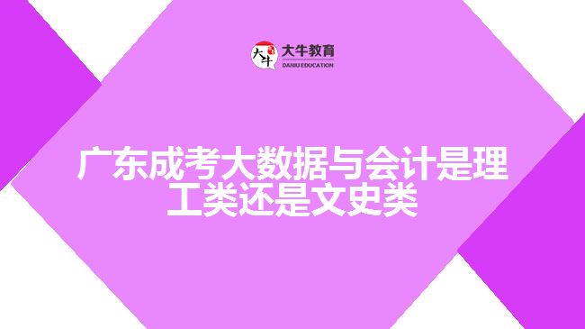 廣東成考大數(shù)據(jù)與會(huì)計(jì)是理工類還是文史類