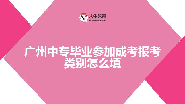 廣州中專畢業(yè)參加成考報考類別怎么填