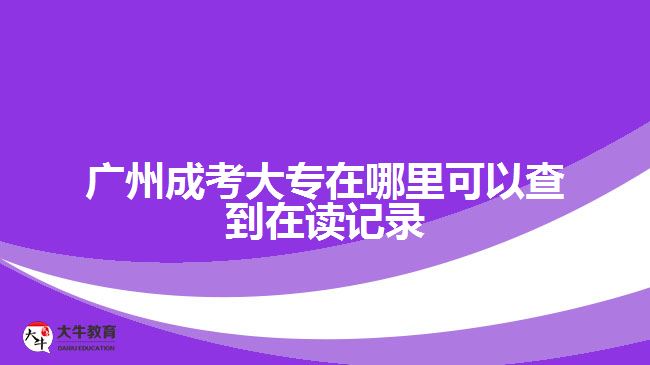 廣州成考大專在哪里可以查到在讀記錄