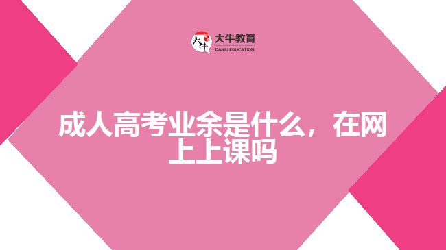 成人高考業(yè)余是什么，在網(wǎng)上上課嗎