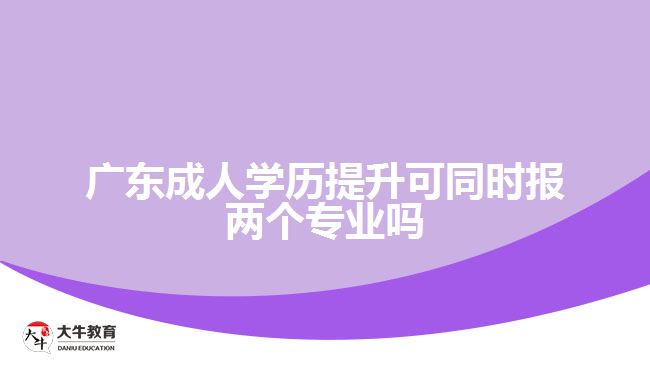 成人學(xué)歷提升可同時報兩個專業(yè)嗎