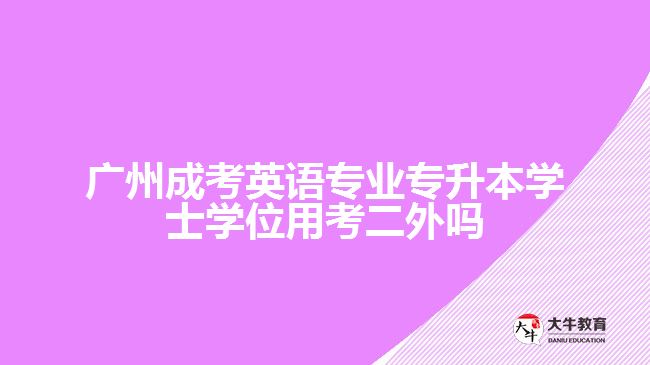 廣州成考英語(yǔ)專業(yè)專升本學(xué)士學(xué)位用考二外嗎