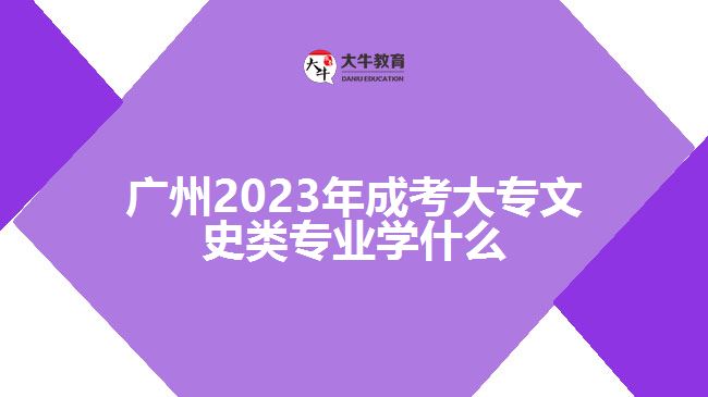 廣州2023年成考大專文史類專業(yè)學什么